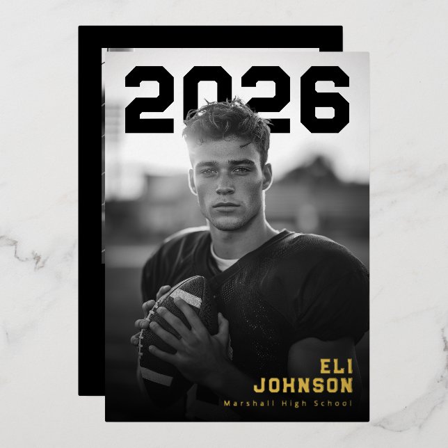 Bold Athletic Graduation PhotoPop  (Front/Back)