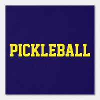 Bold Athletic Yellow PICKLEBALL Text On Navy Blue