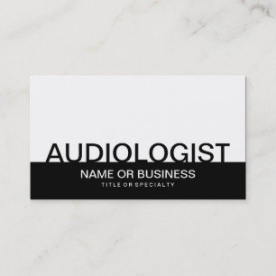 bold AUDIOLOGIST Business Card