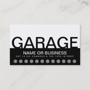 bold auto GARAGE customer loyalty card