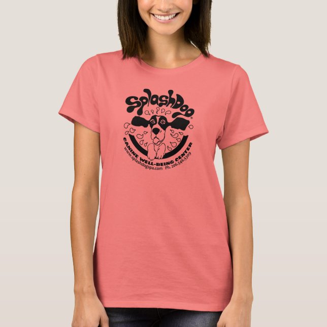 Bold B/W large logo ringer T T-Shirt (Front)