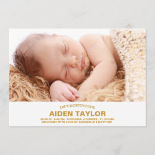 Bold Baby Birth Announcement