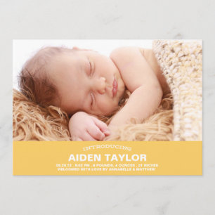 Bold Baby Birth Announcement