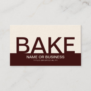 bold BAKE (colour customisable) Business Card