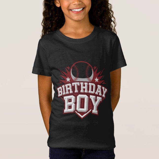 Bold Baseball Birthday T-Shirt (Front)