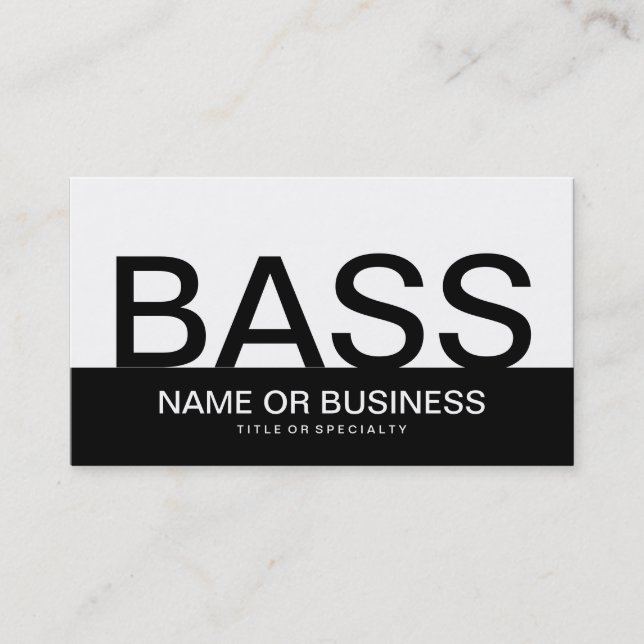 bold BASS Business Card (Front)