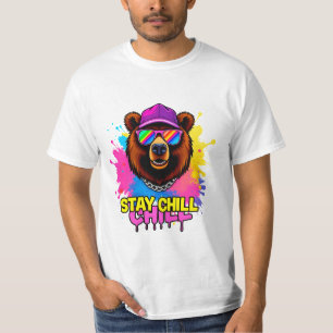Bold Bear Illustration with Inspirational Slogan T-Shirt