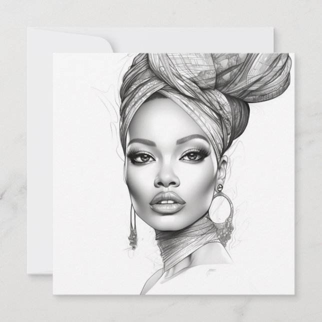 Bold & Beautiful Black Women in Pop Art Card (Front)