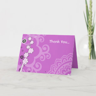 BOLD & BEAUTIFUL FLORAL Bat Mitzvah Thank You Card