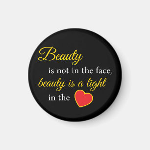 Bold & Beautiful – Round Beauty Slogan Magnet
