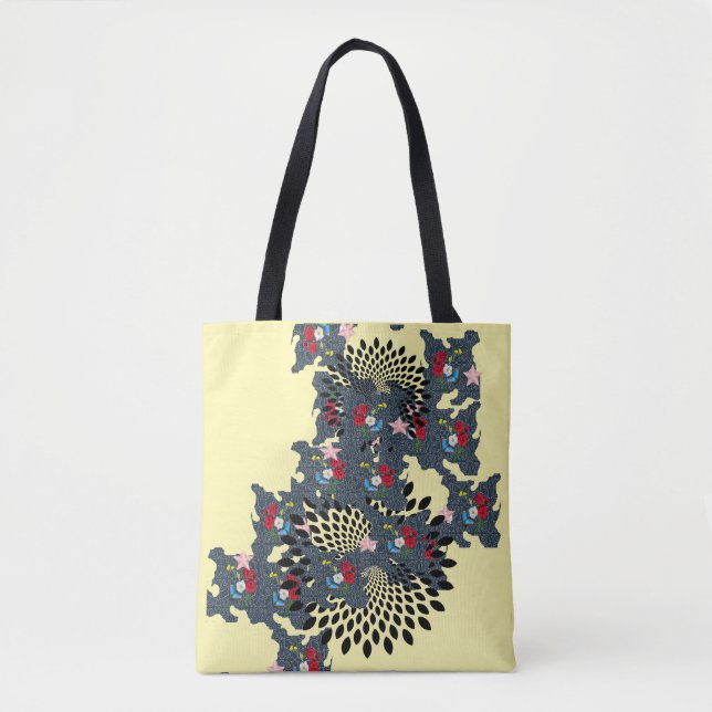 "Bold & Beautiful Shoulder-Printed Tote" "Artful C Tote Bag (Front)