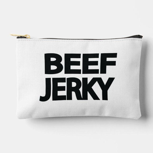 Bold Beef Jerky Typography  Accessory Pouch (Front)