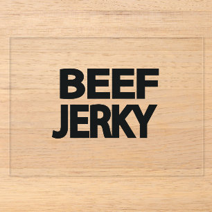 Bold Beef Jerky Typography Acrylic Invitations