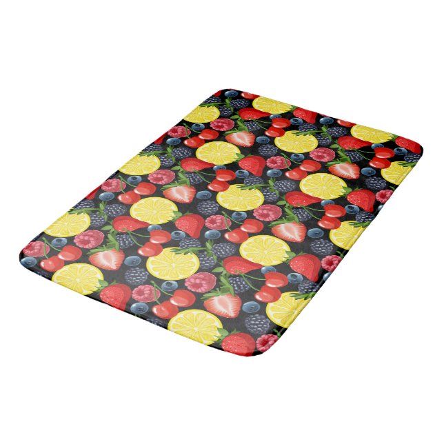 Bold Berries & Citrus  Bath Mat (Angled)