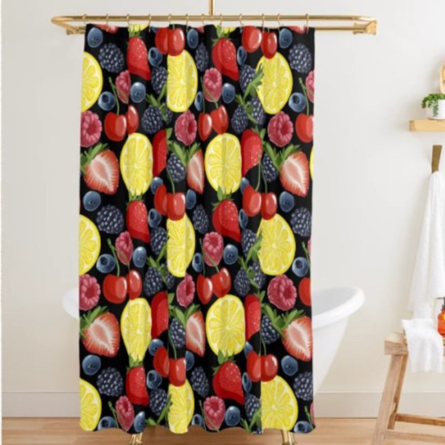 Bold Berries & Citrus Shower Curtain  (Creator Uploaded)
