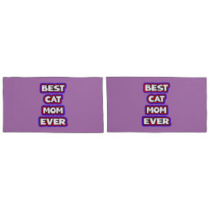 Bold Best Cat Mum Ever Fun Typography Pillowcase