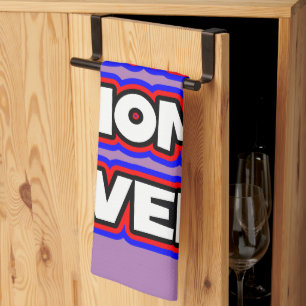 Bold Best Cat Mum Ever Fun Typography Tea Towel