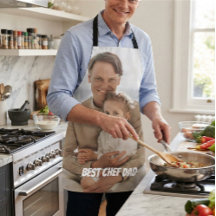 Bold Best Chef Dad Custom Photo