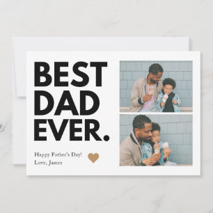 Bold Best Dad Ever Father's Day Multi-Photo Card