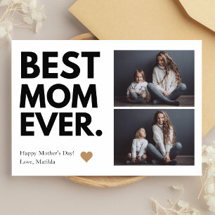 Bold Best Mum Ever Mother's Day Multi-Photo Card