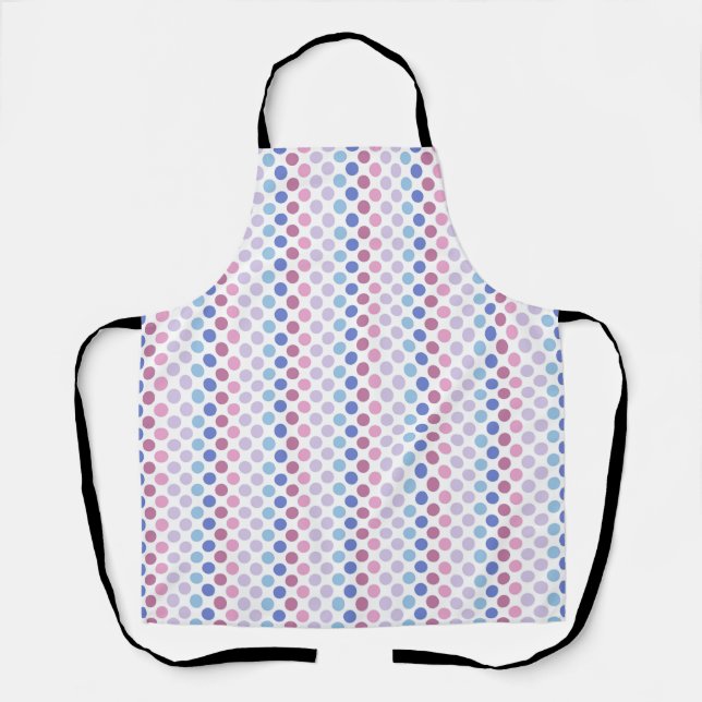 Bold Bigender Pride Flag Colours Polkadots Apron (Front)