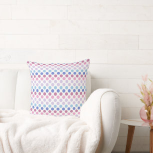 Bold Bigender Pride Flag Colours Polkadots Cushion