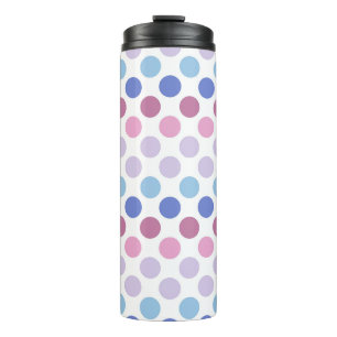 Bold Bigender Pride Flag Colours Polkadots Thermal Tumbler