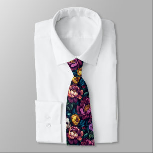 Bold Birthday Gifts For Husband Peonies Floral Tie