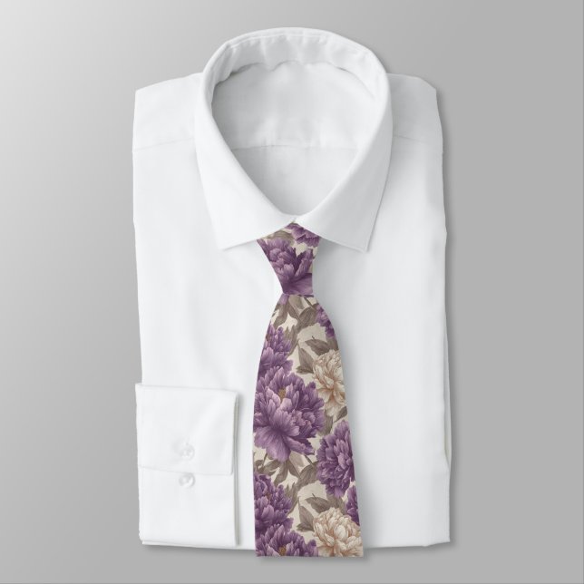 Bold Birthday Gifts For Husband Peonies Tie (Tied)