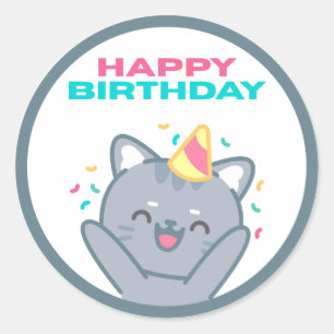 Bold Birthday Sticker make a wish