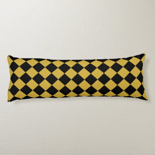 Bold Black and M Gold Chevron Pattern Classic Body Cushion