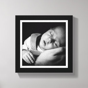 Bold Black and White Baby Mini Canvas