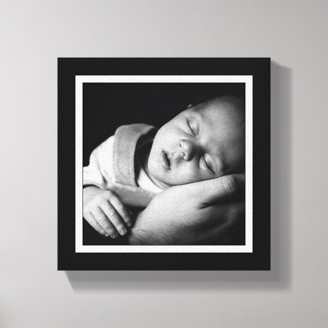 Bold Black and White Baby Mini Canvas (Front)