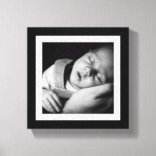 Bold Black and White Baby Mini Canvas Print
