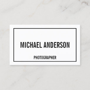Bold Black and White Business Card