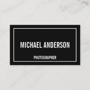Bold Black and White Business Card