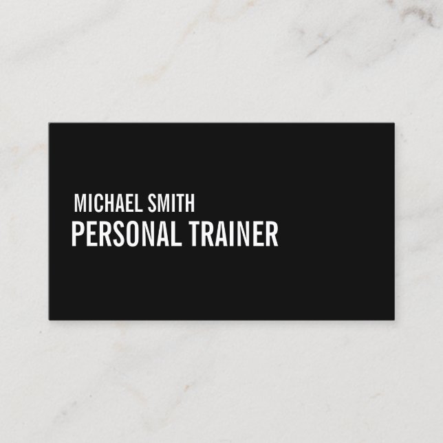 Bold Black and White Business Card (Front)