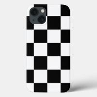 Bold Black and White Chequered Pattern