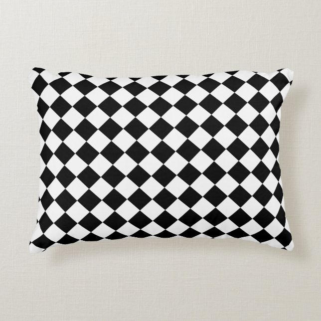 Bold Black and White Chevron Pattern Classic Decorative Cushion (Front)
