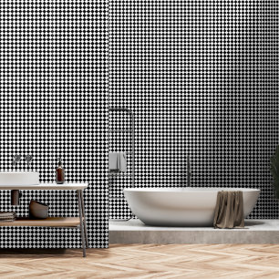Bold Black and White Chevron Pattern Textured Wallpaper