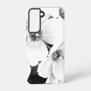 Bold black and white floral samsung galaxy case
