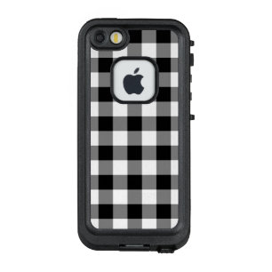 Bold Black and White Gingham Plaid LifeProof FRÄ’ iPhone SE/5/5s Case