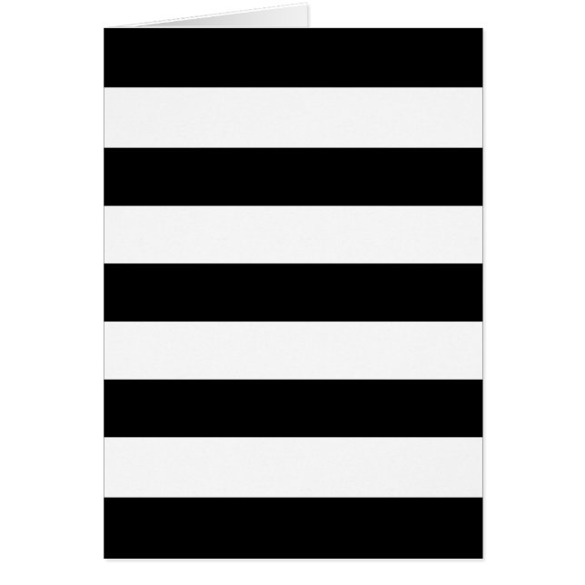 Bold Black And White Horizontal Stripes (Front)
