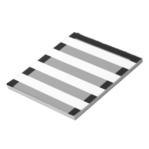 Bold Black And White Horizontal Stripes Notepad