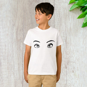 Bold Black and White Mysterious Eyes Illustration  T-Shirt