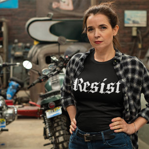 Bold Black and White Resist Statement Tri-Blend Shirt