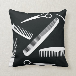 Bold Black and White Salon Fashion Cushion