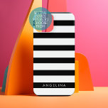 Bold Black and White Striped Pattern Samsung Galaxy Case<br><div class="desc">Rugby Stripes - A preppy pattern with bold stripes and a first and last name. If your art still needs to be adjusted,  click on the Customise This button. This will take you to a design area where you can move things around and even change fonts!</div>