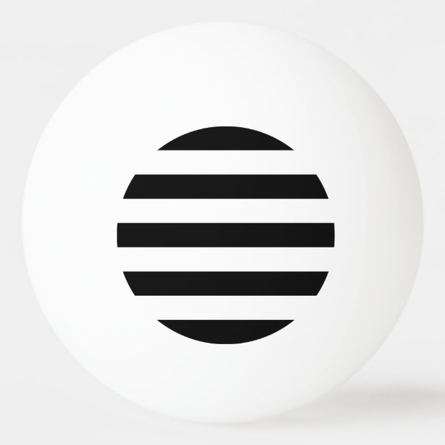 Bold Black And White Stripes Design Ping Pong Ball (Front)