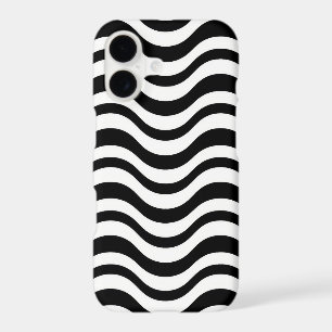 Bold Black and White Wavy Abstract